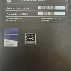 デスクトップPC HP ProDesk 400 G3 SFFの画像