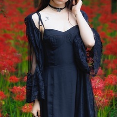 【12/17まで】黒 ブラック キャミソール ワンピースの画像