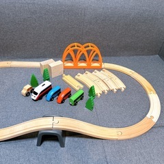 IKEA リラブー 木製レール 電車 車 鉄橋 トンネル 3パターン以上レールスタイル可能の画像