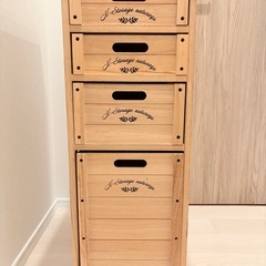 桐タイルトップワゴン(Nナチュリープ)の画像