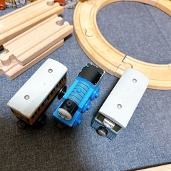 旧トーマス 木製レールセット 採掘場 傷汚れあり クリスマスにもの画像