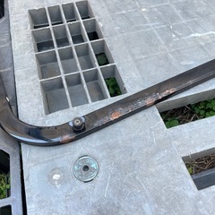 ブラックガラステーブル ローテーブル 90×40×38cm サビありの画像