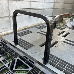 ブラックガラステーブル ローテーブル 90×40×38cm サビありの画像