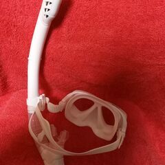  ダイビング　 マスク　シュノーケルセット　ホワイトシリコンの画像
