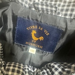 キッズ アウター ダウン ハッシュアッシュ 千鳥柄の画像