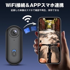 4Kアクションカメラ ウェアラブルカメラ 120度広角 ボディカメラ 広角 の画像