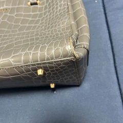 FURLA フルラ　クロコ型押し　レザーレディースハンドバッグの画像
