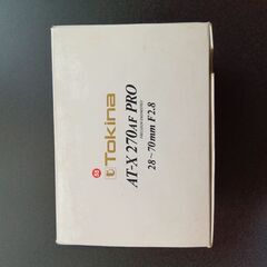 Tokina  AT-X 270 PRO AF 28-70mm F2.8　カメラ　レンズの画像