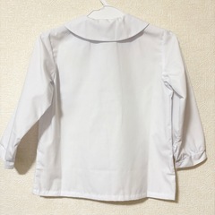 美品【12/15迄】えいすう幼稚園110cm 長袖ブラウス　シャツ110センチ　110サイズ制服の画像