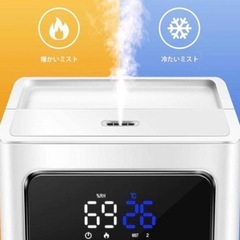 【新品未使用】超音波式加湿器 アロマ対応 6L大容量加湿器 上から給水の画像