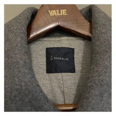 美品★ レイジブルー ピーコート ウール混 ブランド アウター メンズ L グレーの画像