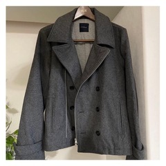 美品★ レイジブルー ピーコート ウール混 ブランド アウター メンズ L グレーの画像