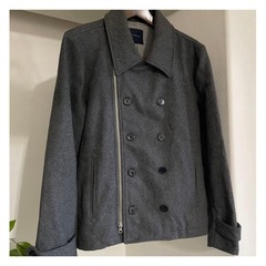 美品★ レイジブルー ピーコート ウール混 ブランド アウター メンズ L グレーの画像