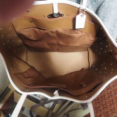 コーチ、手提げ、白、４５x３０、バックの画像