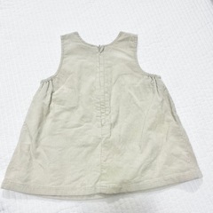 美品　コーデュロイワンピース　白　ワンピース80の画像