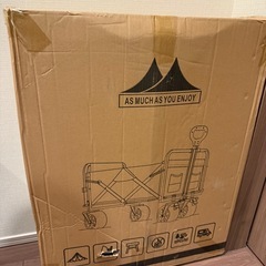キャリーワゴン 新品　ブラック 大容量 折りたたみ キャンプ BBQ 荷物の画像