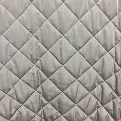 取引中RADIATE キルティングロングコート グレージュ ノーカラー　9号の画像