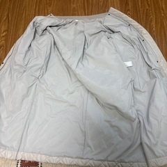 取引中RADIATE キルティングロングコート グレージュ ノーカラー　9号の画像