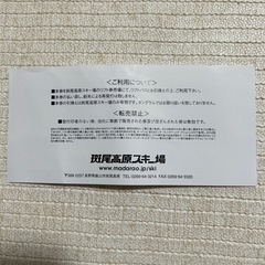 斑尾スキー場　リフト券の画像