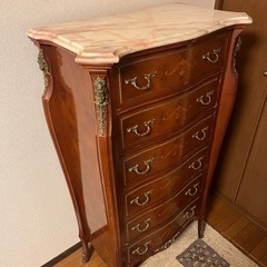 ロココ調チェスト象嵌真鍮の画像