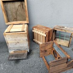 日本蜜蜂の巣箱　フルセット　スズメバチ捕獲網付きの画像