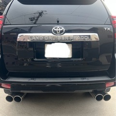 BE FREE ランクル ランドクルーザー プラド TRJ150W オールステンマフラー 100Φ 左右4本出しの画像