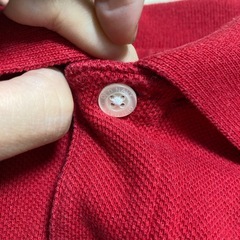 ポロシャツ　赤　古着の画像