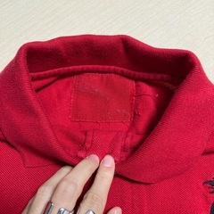 ポロシャツ　赤　古着の画像