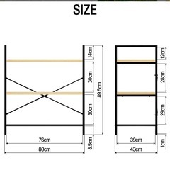 アイアンシェルフ　ラック　スチールラック　収納棚の画像