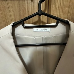 3L ノーカラージャケット ベージュの画像