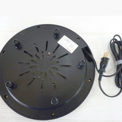 ☆▲漆芸　昭和レトロ　電気保温トレイ　誠恒電気　おもいやり　アップル柄　温かいままに　卓上　丸型　保温トレイ　gの画像