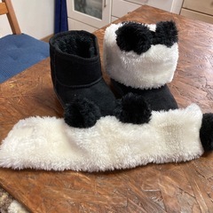 １９センチ　パンダ　ブーツの画像