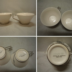 ☆▲yamakatsu　ティーセット　simple life　スウィング　ペアティーセット　ティーポット　カップ　ガラストレイ　ｇの画像