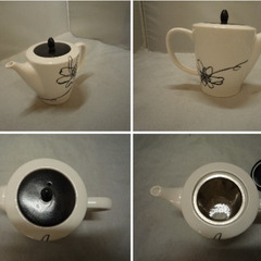 ☆▲yamakatsu　ティーセット　simple life　スウィング　ペアティーセット　ティーポット　カップ　ガラストレイ　ｇの画像