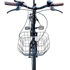 美品　折りたたみ自転車 折り畳み自転車 20インチ 6段変速 カゴ ワイヤー錠 ライト付き 通勤 通学 街乗り PROVROS プロブロス P-206の画像