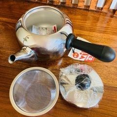 ステンレススチール急須 0.7L・新品の画像