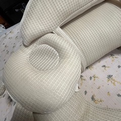 授乳クッション 3点セット  ベージュ系  ベビー枕付属 透気性メッシュの画像