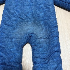 【良品】EDWIN 子ども用防寒つなぎ 110サイズ　ブルー×ブラックの画像