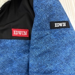 【良品】EDWIN 子ども用防寒つなぎ 110サイズ　ブルー×ブラックの画像