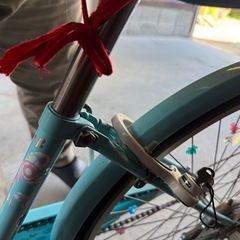 【24インチ/130–150cm】ブリヂストン EPL40｜花柄デザイン｜カゴ・鍵付｜手渡し（鹿児島）の画像