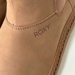 未使用級 ROXY サイドゴアブーツ 24CM ベージュ 撥水加工の画像