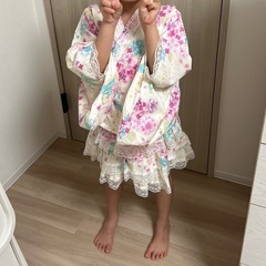 浴衣スカート　甚平風　女の子110 120の画像