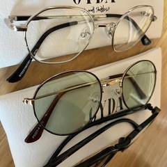 今週末まで！レディース伊達メガネ　サングラス　セットの画像