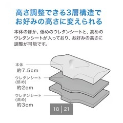 ニトリ　横向き寝が楽な枕の画像