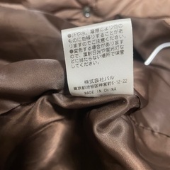 フリーサイズ　ダウンの画像