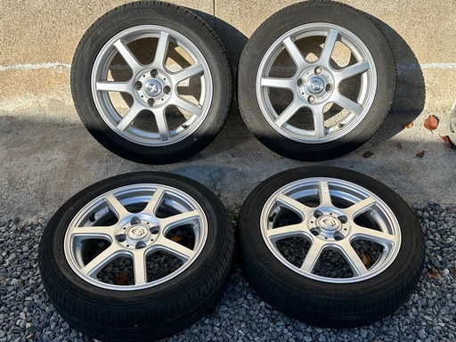 【㊗️ご成約?】希少品【社外品15インチアルミホイール 軽自動車用 前後異サイズ 145/65R15・175/55R15 タイヤ付き4