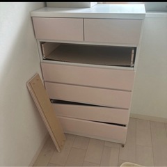 ピンクの可愛い6段タンス