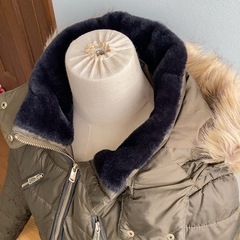 美品　ZARA ダウンコート  Aライン ファーフード付き　の画像
