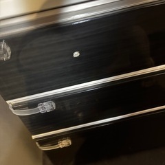 130cm オシャレ カウンター 黒 白  キッチン収納の画像