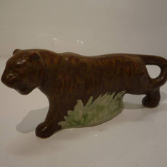 ☆▲九谷焼　九谷　置物　干支　虎　寅年　和　アンティーク　台付　hの画像